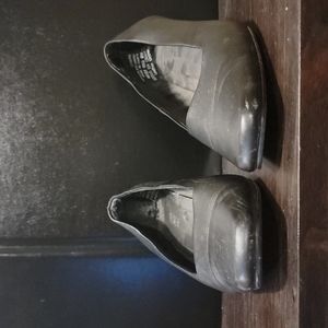 Jessica Black Leather Heels